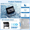 Caméra de Recul pour Voiture avec Moniteur LCD 7 Pouces,Camera de Recul IR Vision de Nuit étanche IP68 avec 20M Câble Caméra de Recul Kit pour Camping Car/Camion/Remorques/RV/Agricole/Motorhome,12-24V
