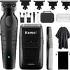 Tondeuse à cheveux professionnelle et rasoirs en aluminium, tondeuse à cheveux sans fil pour homme, kit de rasoir, tondeuse à cheveux électrique à lame en T, tondeuse à cheveux zéro écart