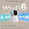 Caméra Surveillance 4K 8MP WiFi Intérieure, 2,4G/5GHz 360° IP Caméra Bébé, Détection de Personne/Animaux/Pleurs, Audio Bidirectionnel, Vision Nocturne, avec Carte Mémoire 64Go
