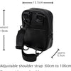 Sacoche Bandoulière Cuir Sacoche Homme et Femme Sacs à Bandoulière Petit Shoulder Bag Crossbody NOIR