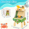 Jeu éducative pour Enfants Flipper Crabe,Nouvelle Machine de Jeu d'arcade Jeux de Flipper de Table d'arcade Son et lumière réglables,Pieds de Table Amovibles,Pinces pour 3-12 Ans