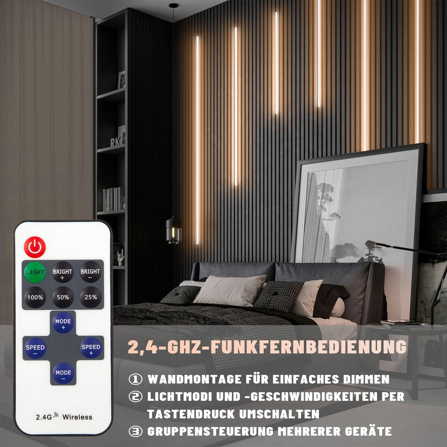 Lumière Ruban LED pour Panneau Acoustique Bois，38cm*2+60cm*4 - 6 Pièces Encastré WiFi LED Panneau Acoustique Bande Blanc Chaud avec Alexa, Autocollante pour Panneaux Acoustiques, Cuisine