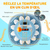 Couveuse Oeuf Automatique 12 Oeufs – Rotation automatique des oeufs + Contrôle humidité + Température réglable + Mire-œuf intégré + Incubateur Oeuf Automatique + Affichage LED