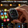 Montre Connectée Homme, 2.01'' Smartwatch avec LED Lampe, 100+ Modes Sportifs, Étanchéité IP68, Appels Bluetooth Smartwatch Militaire, Surveillance Cardiaque 24H,Sommeil, SpO2, Android/iOS