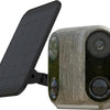 Caméra Surveillance Extérieure WiFi sans Fil, Solaire, Double Objectif & PIR, Vision Nocturne Couleur, Audio Bidirectionnel, Batterie, IP65, Stockage Cloud/SD KAKI
