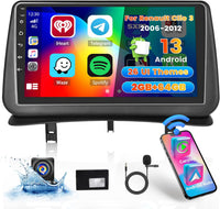 Autoradio 2G+64G pour Renault Clio 3 2005-2014 avec Carplay Android Auto, 9 Pouces Écran Tactile Android 15 Radio avec Lien Miroir FM/RDS EQ WiFi Bluetooth GPS SWC Caméra