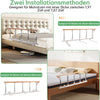 Garde latérale pour barrière de lit pour Personnes âgées, Protection latérale de sécurité Pliable pour Adultes, Main Courante de sécurité, Barre d'appui pivotante, Cinq cloisons