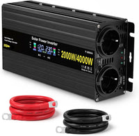 Convertisseur Pur Sinus Pro 2000W/4000W 12V 220V/230V de Tension Volts Voiture Solaire Power Inverter sinusoïdale DC AC, Onduleur Transformateur