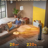 Chauffage d'Appoint, 2000W PTC Chauffage Electrique, Oscillant à 75°, 3 Modes, Minuterie 24H, Télécommande, Protection contre Basculement/Surchauffe, Radiateur Soufflant
