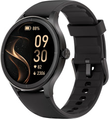 Montre Connectée Femme, Smartwatch Compatible Android iOS avec Podometre, 100 Sports, Appel et cardiofrequencemetre, Suivi du Sommeil, Étanche IP68, NOIR