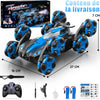 Voiture Télécommandée 1:16-8 Roues Voiture Telecommandé - 2,4 GHz - Cascadeur 360° & Spray LED - avec Télécommande et Contrôle Gestuel
