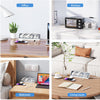 Multiprise 7 en 1 avec station de charge rapide, 4 ports CA, 2 ports USB-C, affichage LED et double interrupteur