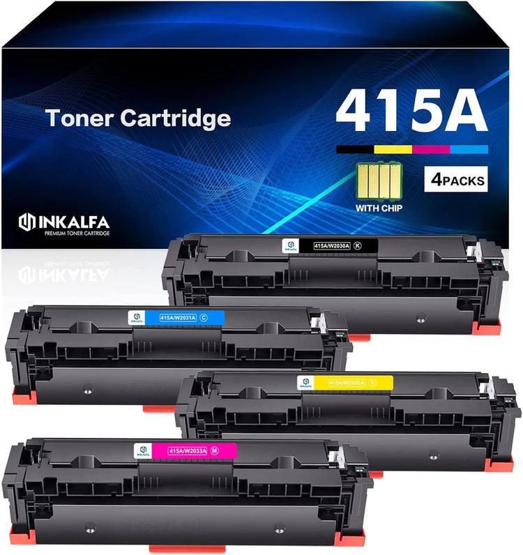Pack x4 Toner COMPATIBLES 415X 415A Color Laserjet Pro MFP M479fdw M479fnw M479fdn M479dw