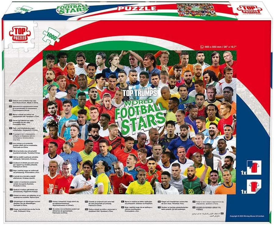 World Football Stars Puzzle 1000 Pieces + Poster 1000 pièces, Affiche incluse, Grand format, Haute qualité, Puzzle adulte, Défi logique, Moment détente, Idée cadeau