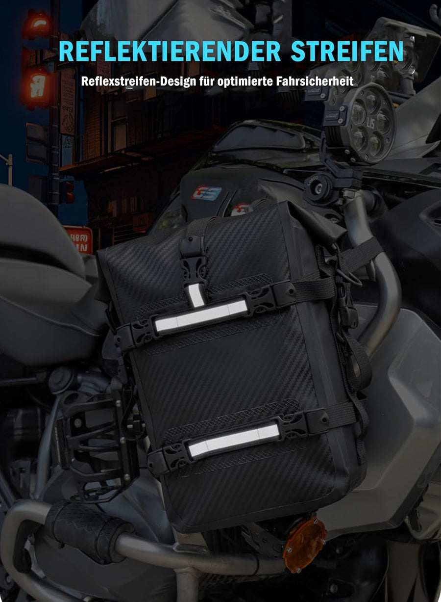 Sac de siège de vélo extensible de 6-8.8L Imperméable Léger Fixation Robuste NOIR