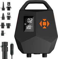 Pompe électrique pour SUP 20PSI - Pompe à double moteur pour planche de paddle gonflable avec arrêt automatique, adaptateur 12V pour voiture, pour paddle boards, kayaks et bateaux - Pompe portable