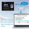 Pointeuse Horaire Personnel Francais Empreinte Digitale Badgeuse Badge Carte Employés Petites Entreprises jusquà 1000 utilisateurs sans WiFi 0 Frais Mensuels Scan