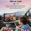 Écran CarPlay Voiture 9 Pouces  sans Fil avec Caméra de Recul HD Android Auto Apple CarPlay,Portable Autoradio,Écran Tactile IPS,Mirror Link,Bluetooth 5.3,Commande Vocale,Navigation GPS,AUX