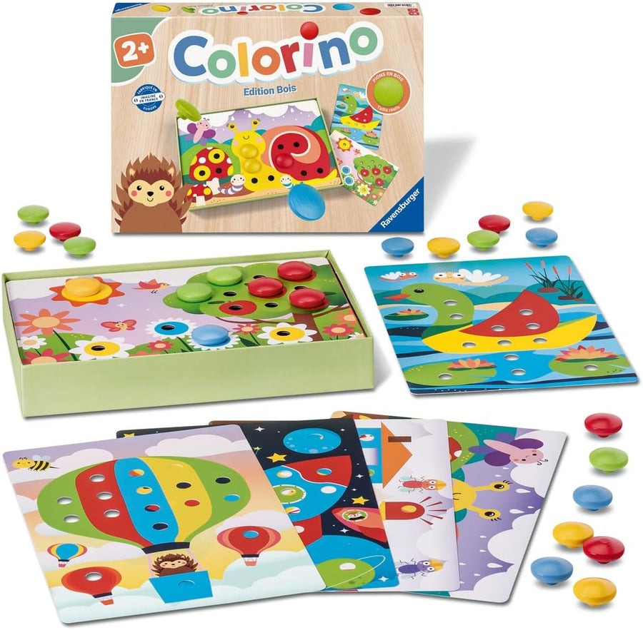 Ravensburger - Colorino - Jeu Éducatif en Bois dès 2 Ans - Apprendre Les Couleurs - Développement de la Motricité et de la Créativité - 24704 - Version Française