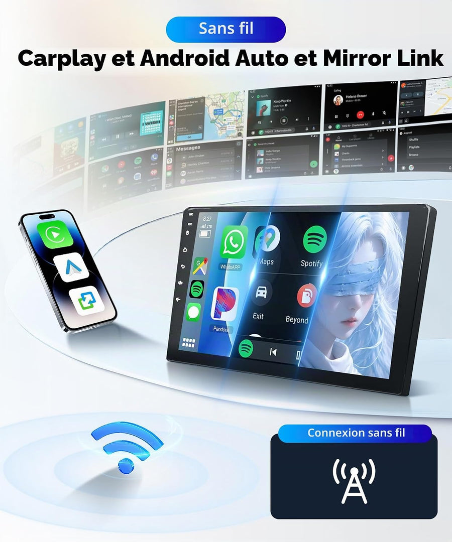 Ecran Carplay 8 Cœurs 4+64G Autoradio pour Mercedes Benz B200 W169 W245 W639 Sprinter Vito Viano avec DSP 5G WiFi Carplay Android Auto, 1280P QLED Écran Tactile Bluetooth 5.1 GPS FM/RDS