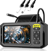 Caméra endoscopique portative avec écran IPS 4,3 Pouces – Câble Semi-Rigide 5m avec 8 LEDs, étanche IP67 pour réparation Automobile, Inspection de plomberie, HVAC – sans Wi‑FI ni Application