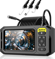 Caméra endoscopique portative avec écran IPS 4,3 Pouces – Câble Semi-Rigide 5m avec 8 LEDs, étanche IP67 pour réparation Automobile, Inspection de plomberie, HVAC – sans Wi‑FI ni Application