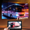 Caméra de Recul 2 Caméras avec Android Mirror LInk, 7 Pouces Moniteur 2 Écran Divisé IP68 Étanche, Vision Nocturne, Loop Video/Ligne Inversée