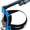 CRESSI Duke Action Full Face Mask - Masque intégral CO2 Safe Grande Vision Snorkeling No Fog avec Tuba Dry et Support Action Cam - Noir/Bleu - M/L