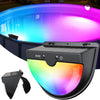 Lumiere Piscine Hors Sol Solaire, Lampe Piscine LED Etanche à RGB Couleur Changeant, 2025 Amélioré Eclairage Piscine avec 10 Modes de Lumière, LED Piscines Sans Fil