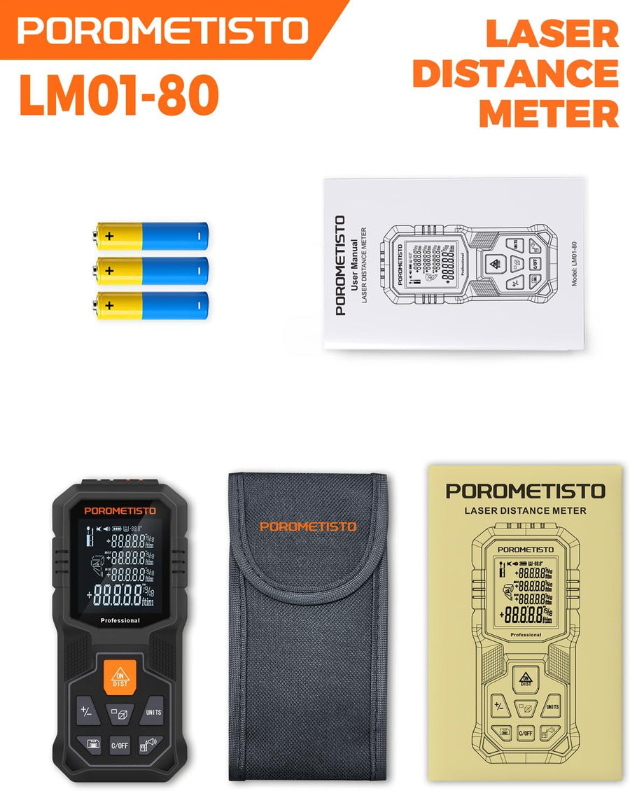 Télémètre Laser 50m : Angle, Longueur, Surface, Volume, Pythagore, Addition/soustraction; Filetage Laiton 1/4; Ergonomique
