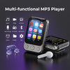Lecteur MP3 64GB Bluetooth 5.3 avec Clip & Haut-Parleur, Lecteur de Musique Sport avec Écran Tactile et Boutons, Contrôle de Volume Indépendant, Radio FM, Extensible jusqu'à 128GB