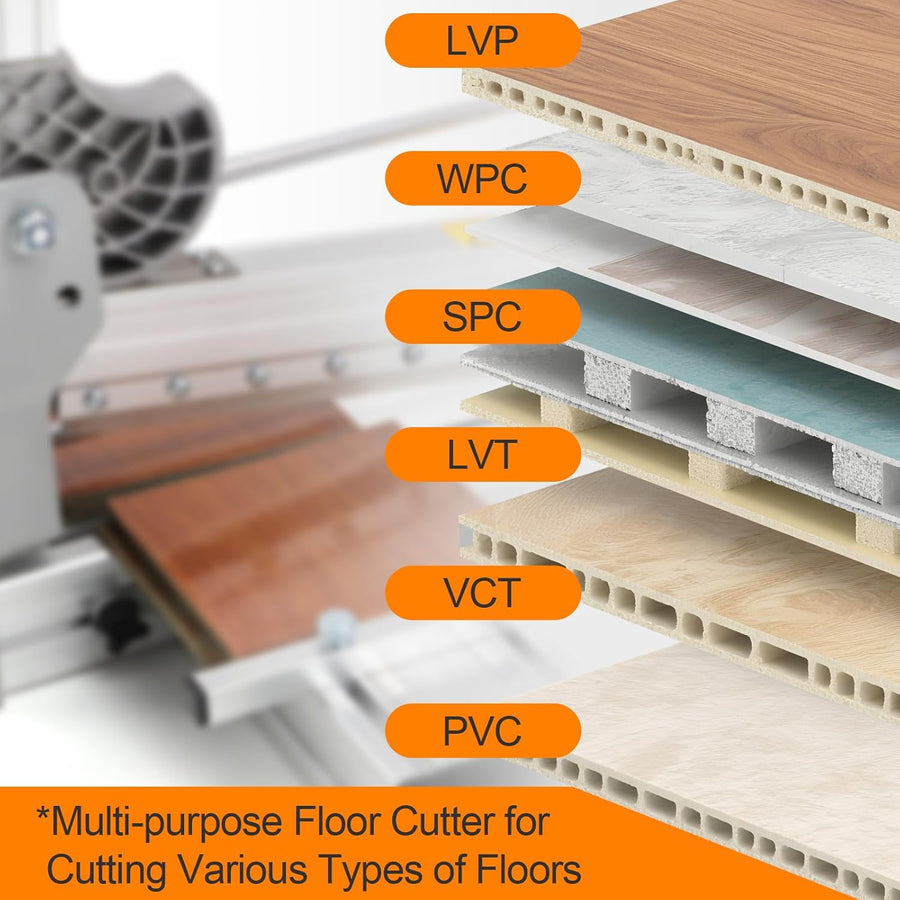 Coupe-Sol Stratifié 300 mm, Presse coupante pour stratifié et vinyle, outil de découpe de sol pour LVT, LVP, WPC, SPC, PVC et parquet