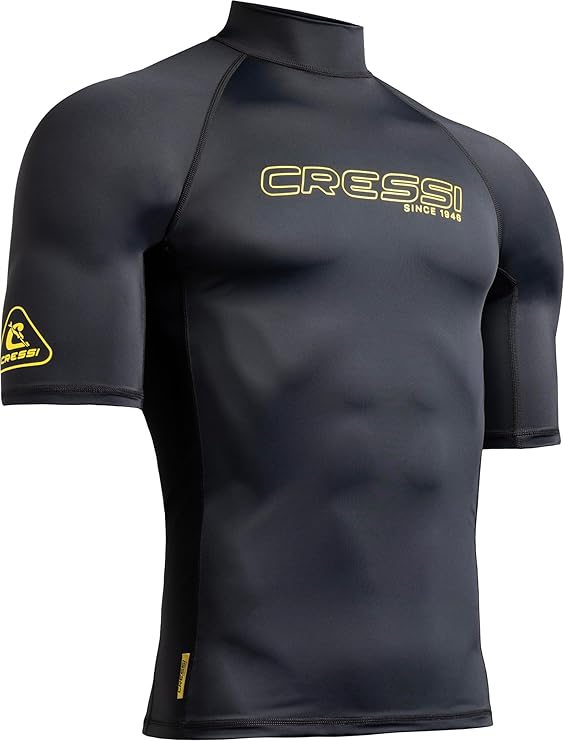 Cressi Sentinel Man Rash Guard Taille L Manches Courtes Protection Solaire UPF 50+ Séchage Rapide Natation Surf Plongée Pêche Plage Piscine et Sports Nautiques Homme