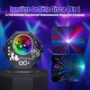 Jeux de Lumiere 4en1 pour Soiree avec Boule Disco, LED RGB Jeu de Lumiere Soiree DJ, Commande Vocale Stroboscope lumiere pour Fêtes Familiales, Boîtes De Nuit, Halloween, Noël