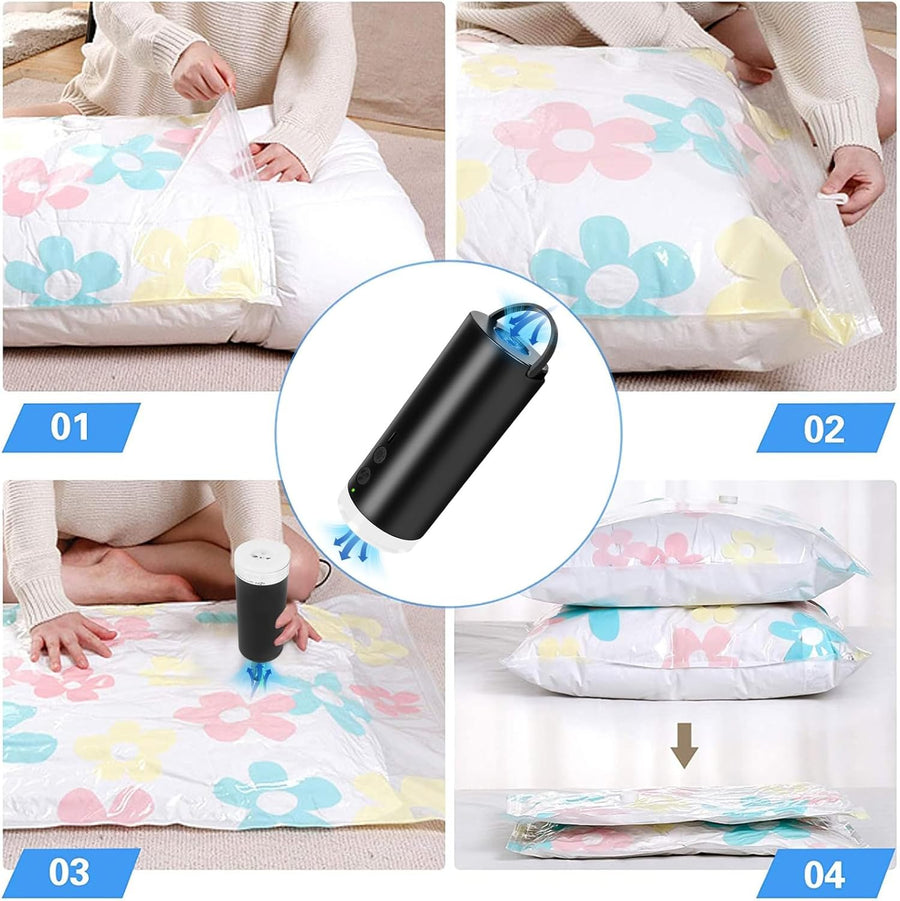 Pompe à Air Électrique Portable 4000mAh avec Lumière LED Gonflage/Dégonflage Rapide pour Matelas Pneumatiques de Camping, Piscines Gonflables, Sacs sous Vide et Accessoires
