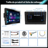 Autoradio 2 DIN (17.8x10cm), Android 15, Écran IPS 10 Pouces, 4Go+64Go Car Stereo avec Apple CarPlay & Android Auto sans Fil, 25 Thèmes UI, Bluetooth, Radio FM/RDS, Universel