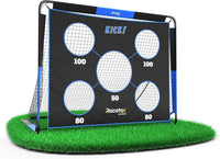 But de Foot 2-en-1 pour Enfants avec Cible de tir/Montage Rapide cage de foot enfant pour destinés au jardin, robustes et stables grâce aux arceaux en fibre de verre – faciles à déplacer