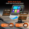 Adaptateur Dab pour Autoradio, Plug&Play Adaptateur Dab+ Voiture Récepteur DAB Portable avec Bluetooth Mains Libres, Emetteur Bluetooth pour Voiture avec Ecran LCD 2,8 Pouces, AUX et USB
