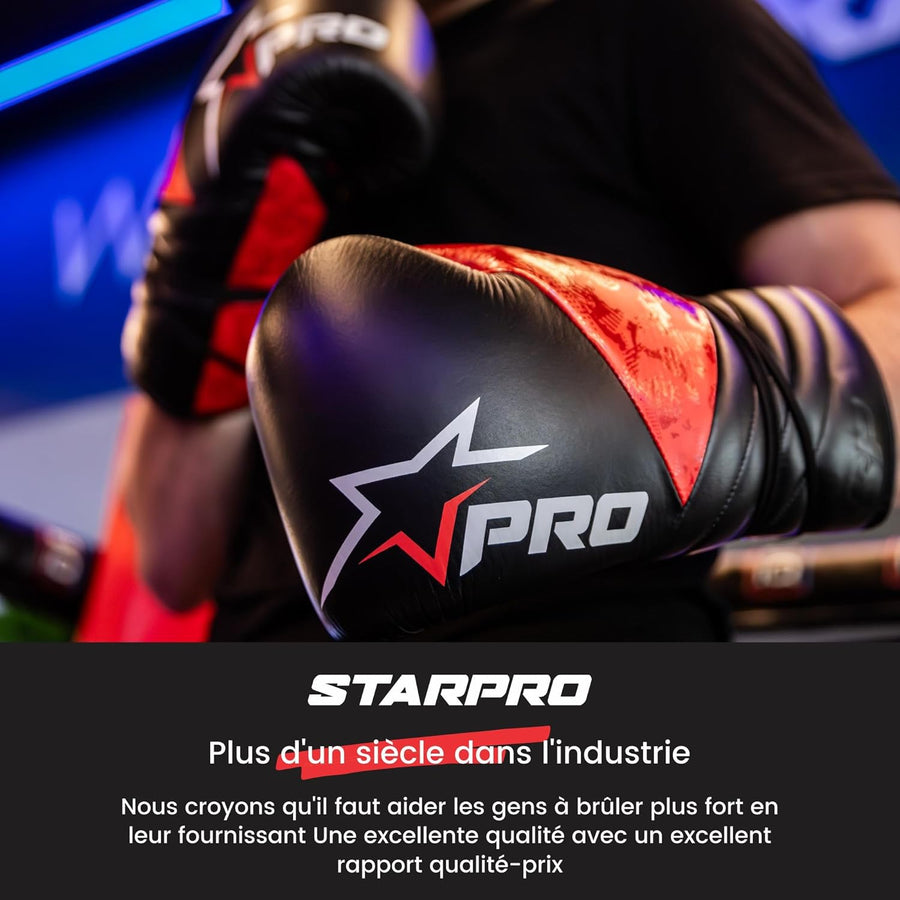 Gants de Boxe 16oz en Cuir Microfibre | Confort Supérieur, Absorption des Chocs & Ajustement Ergonomique | Idéal pour Les Athlètes Avancés