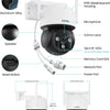 4K 8MP UHD Pan & Tilt Caméra de Surveillance WiFi Extérieure avec Carte Mémoire 64GB et Vue à 360°, Détection IA Visage/Véhicule, Suivi Automatique, Vision Nocturne, Audio Bidirectionnel