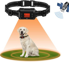 Clôture GPS sans Fil pour Chiens, pour Grands Espaces Ouverts et Utilisation en Extérieur, Étanche Précise Électrique Système Clôture Collier avec la Nouvelle Puce Signal GPS, Rayon 30-916m