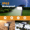 Lot de x2 Lampe Solaire Exterieur Detecteur de Mouvement, 6500K Lumiere Extérieur Puissant, 3 Modes Spot Solaire IP65 Étanche Eclairage, Projecteur Solaire pour Jardin Chemins Blanc Froid