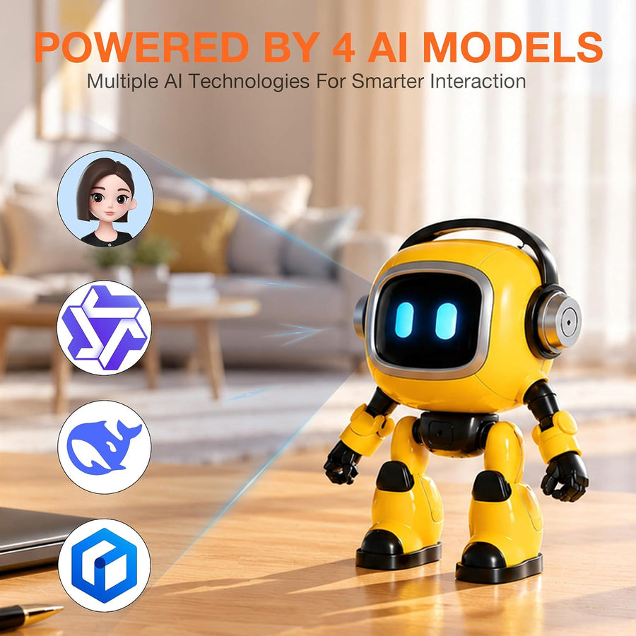 Robot IA parlant français, conversations interactives et 4 modèles d’IA Profitez de conversations IA en français, découvrez de nouvelles idées et posez vos questions au quotidien avec un compagnon