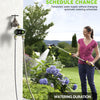 Ordinateur d'irrigation 2 Sorties avec entrée et Sortie en Laiton, Retard de Pluie, Mode d'arrosage Automatique et Manuel, Programmateur d'Arrosage Extérieur pour Jardin, pelouse, Ferme