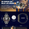 Montre Connectée Homme avec 800 mAh/Torche LED pour Android iOS, Écran 1,43'' AMOLED HD Smartwatch avec Appel Bluetooth/200+ Modes Sportifs, Moniteur de Fréquence Cardiaque/Sommeil, Étanche IP68