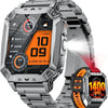 SUNKTA Montre Connectée Homme, 2.01'' Smartwatch avec LED Lampe, 100+ Modes Sportifs, Étanchéité IP68, Appels Bluetooth Smartwatch Militaire, Surveillance Cardiaque 24H,Sommeil, SpO2, Android/iOS