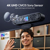 Webcam 4K, Webcam PC Ultra HD 1/2.55" 8MP Autofocus, Double Micro, Zoom 3X, Camera Streaming Idéale pour PC Mac Vidéo