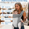 Porte Bebe - Kangourou Baby Carrier 3D ultra-doux (0 à 24 mois), On the Go 4 en 1 Multifonctionnel, Physiologique M-porte, pour Enfant Jusqu'à 15 kg