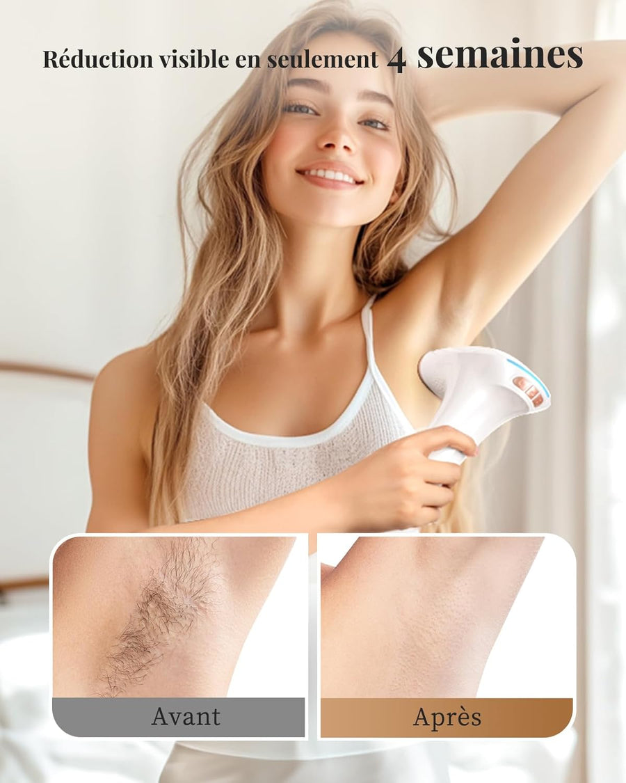 Epilateur Lumiere Pulsée IPL 9 Niveaux 3 Fonctions Epilation Definitive Corps Visage Aisselle Jambe Maillot