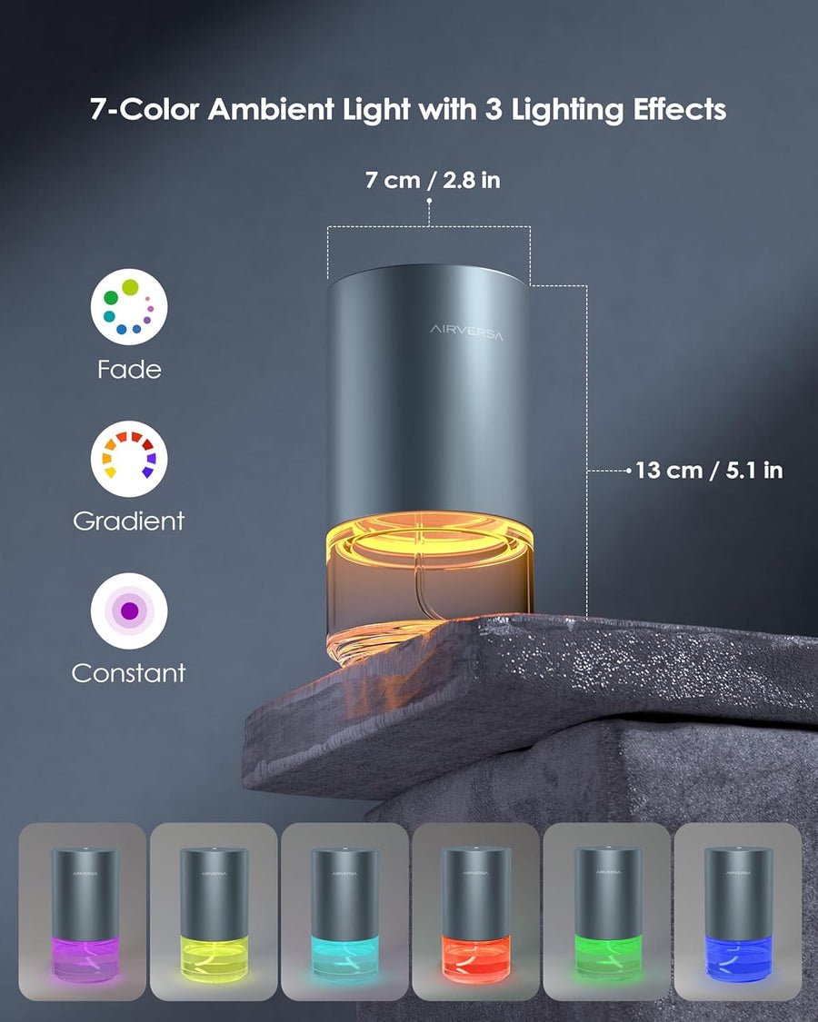 Diffuseur d'huiles essentielles sans Eau. pour la Maison, Grande Chambre, Chambre à Coucher, Voiture, Bureau, Bureau. A Batterie, Petit diffuseur avec Parfum Pur, capacité 100 ML